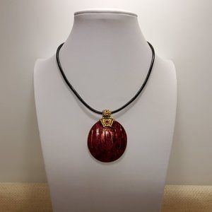 Chico's Necklace Red Pendant.